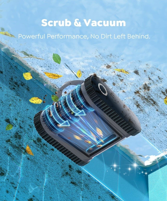 Alt view image 2 of 7 - C1 Robotic Pool Vacuum for inground Pool with 180Mins Runtime, Gray
