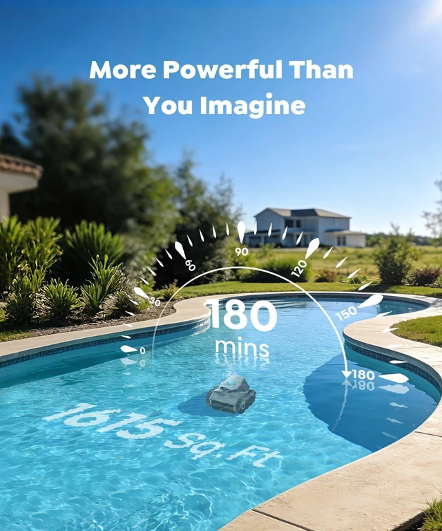 Alt view image 3 of 7 - C1 Robotic Pool Vacuum for inground Pool with 180Mins Runtime, Gray