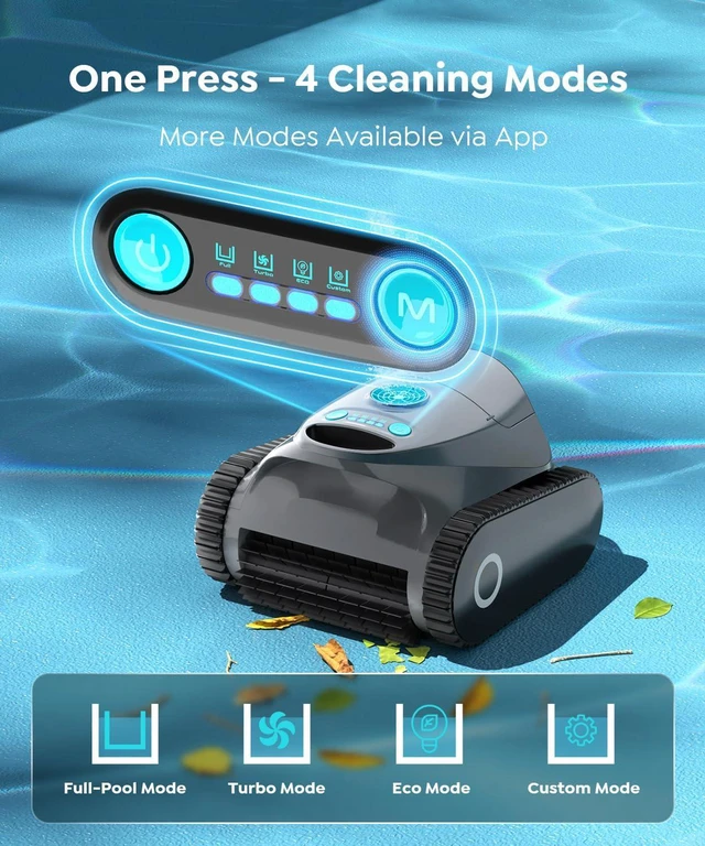 Alt view image 7 of 7 - C1 Robotic Pool Vacuum for inground Pool with 180Mins Runtime, Gray