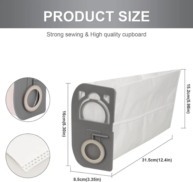 Alt view image 3 of 7 - R25 Vacuum Bags Compatible with Riccar R25 Series R25S, R25D, R25P Upright Vacuums Cleaner - HEPA Replacement Bag - Part R25HC-6 (12 Pack)