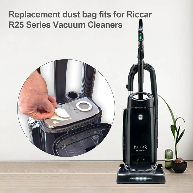Alt view image 6 of 7 - R25 Vacuum Bags Compatible with Riccar R25 Series R25S, R25D, R25P Upright Vacuums Cleaner - HEPA Replacement Bag - Part R25HC-6 (12 Pack)