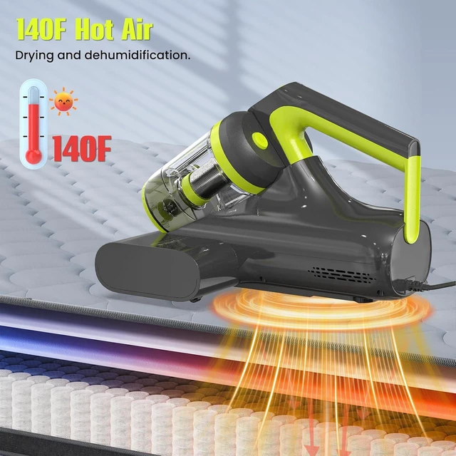 Alt view image 3 of 7 - Mattress Vacuum Cleaner UV for Pet Hair,16kPa Power Suction UV Bed Vacuum Cleaner,140°F Heated Function,Ultrasonic High Tapping,HEPA Filter,Bed Vacuum for Sofa, Couch, Crib(Corded,4.5Amp)