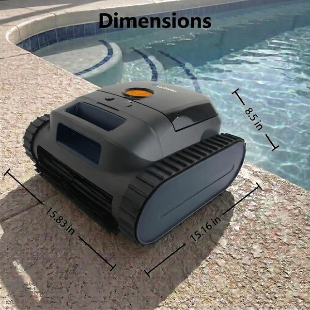 Alt view image 6 of 7 - Cordless Robotic Pool Vacuum Cleaner, APP Support,Orange