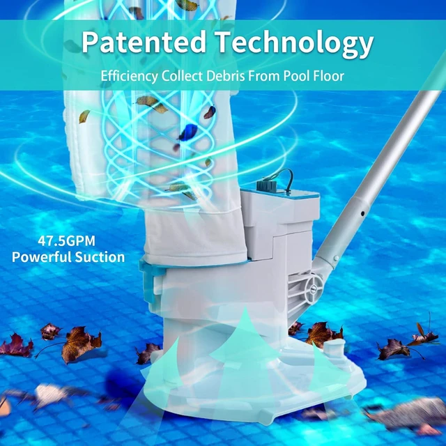 Alt view image 5 of 6 - 48 GPM Cordless Pool Leaf Vacuum Cleaner with Sectional Poles