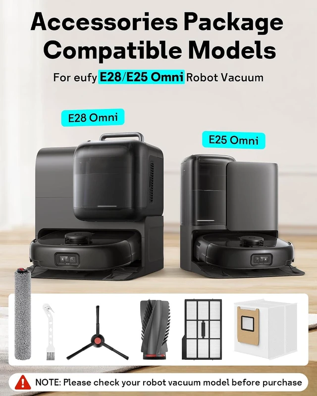 Alt view image 2 of 7 - Leemone 12 Pack Replacement Parts Kit for eufy E25 / E28 Omni Robot Vacuum