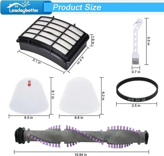 Alt view image 5 of 6 - Leadaybetter Brush Roll Belt Filter Replacement for Shark Navigator Lift Away NV350 NV351 NV352 NV356E S2 NV360 NV355 NV356 NV357 NV358 Vacuum Cleaner
