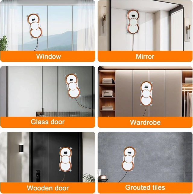 Alt view image 5 of 7 - Automatic Window Cleaning Robot with Dual Spray & 6000Pa Suction