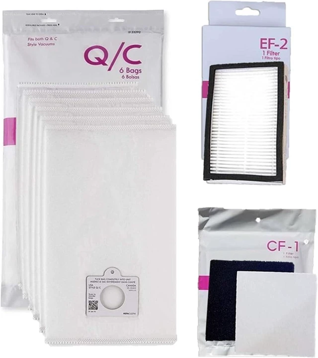 Alt view image 7 of 7 - BC4002 BC2005 BC3002 BC3005 BC3006 BC3060 BC4040 81214 81414 Kenmore Compatible Bag + Filter Kit. 6 QC 53292 HEPA Canister Vacuum Bags, 1 CF1 81002 Chamber Filter, 1 EF2 K3040 86880, 200 400 Series