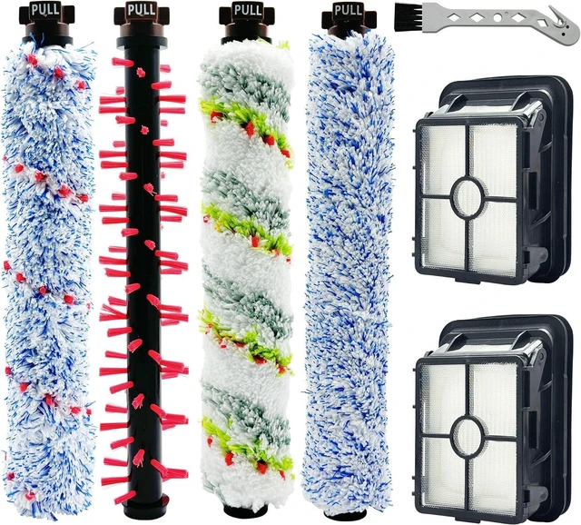 Main image of Replacement Parts for Bissell CrossWave 2024 Model 3888A Vacuum 4 Brush Rolls, 2 Vacuum Filters, 1 Cleaning Brush