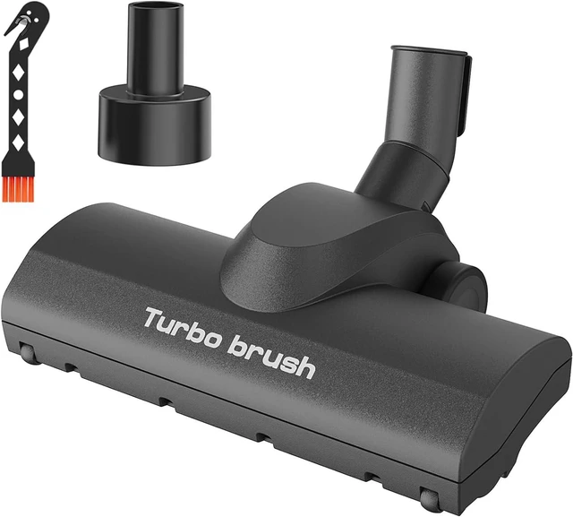 Main image of Portek Air-Driven Turbo Brush Attachment for Shop Vac Wet Dry Vacuum Cleaners, 1-1/4 and 2-1/2 Inch, Non-Electric Floor Head for Pet Hair and Debris Removal from Carpets Area Rugs Hard Floors