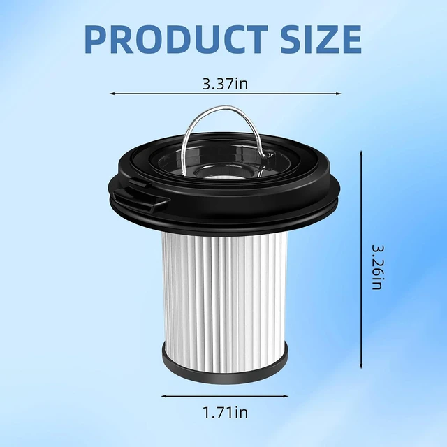 Alt view image 3 of 6 - 4 Pack Vacuum Filter for Bissell CleanView XR Pet 300W/CleanView XR 200W Cordless Vacuum Filter Replacement 3789 3789U 3789X 3797 3797V 3797W Replace 1638010 with 1 Little Brush by APPLIANCEMATES