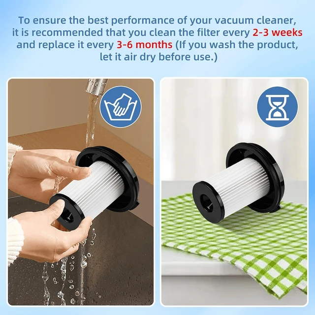 Alt view image 6 of 6 - 4 Pack Vacuum Filter for Bissell CleanView XR Pet 300W/CleanView XR 200W Cordless Vacuum Filter Replacement 3789 3789U 3789X 3797 3797V 3797W Replace 1638010 with 1 Little Brush by APPLIANCEMATES