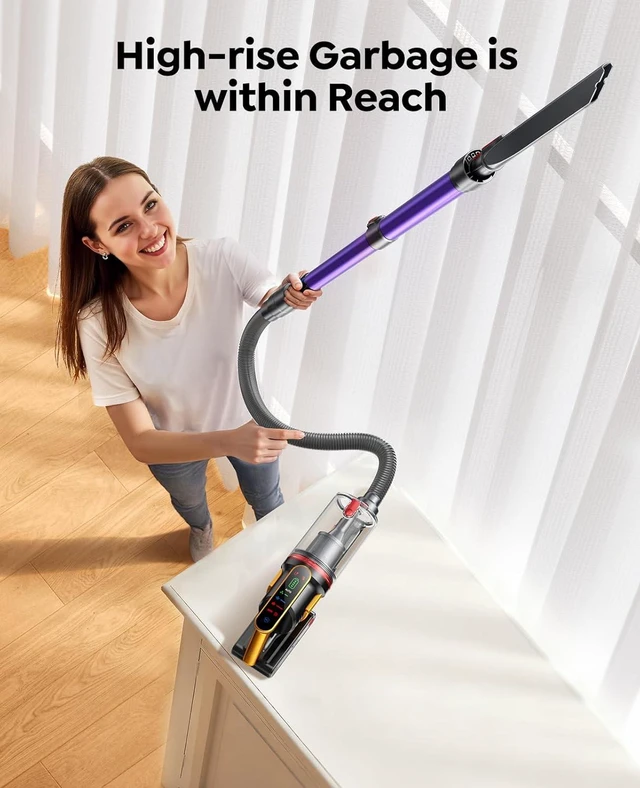Alt view image 5 of 7 - Cordless Vacuum Cleaner 55KPa 650W 70Mins Stick Vacuum Cleaners for Home