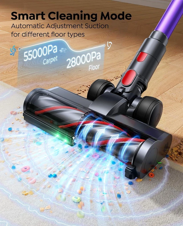 Alt view image 6 of 7 - Cordless Vacuum Cleaner 55KPa 650W 70Mins Stick Vacuum Cleaners for Home