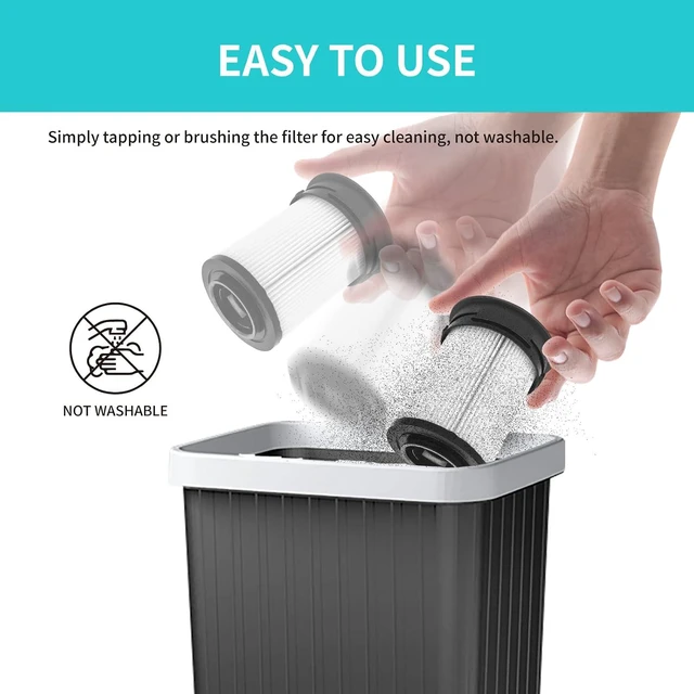 Alt view image 3 of 7 - Leemone Fine Dust Filter 2-Pack Compatible with Miele TriFlex HX1, Pro, Cat & Dog Cordless Stick Vacuum Cleaners, HX-FSF Replacement 11289902