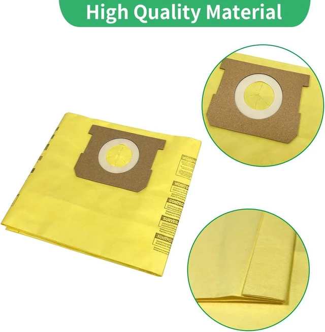 Alt view image 5 of 7 - 12 Pack 91964 Type D Vacuum Filter Bags Compatible with Shop-Vac 4 Gallon Vacuum, Replacement 9196400 9196433 High Efficiency Dust Collection Bag
