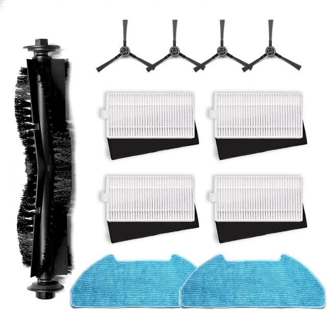 Main image of Replacement Parts Fit for Dustin Self-Emptying Robot Vacuum/Fit for Bobsweep Pet24-7-913, Fit for Ultravision Robot Vacuum/Fit for Bobsweep Pet24-7-213 (11PC-Side Sweep&mop& Main Brush&Filter)