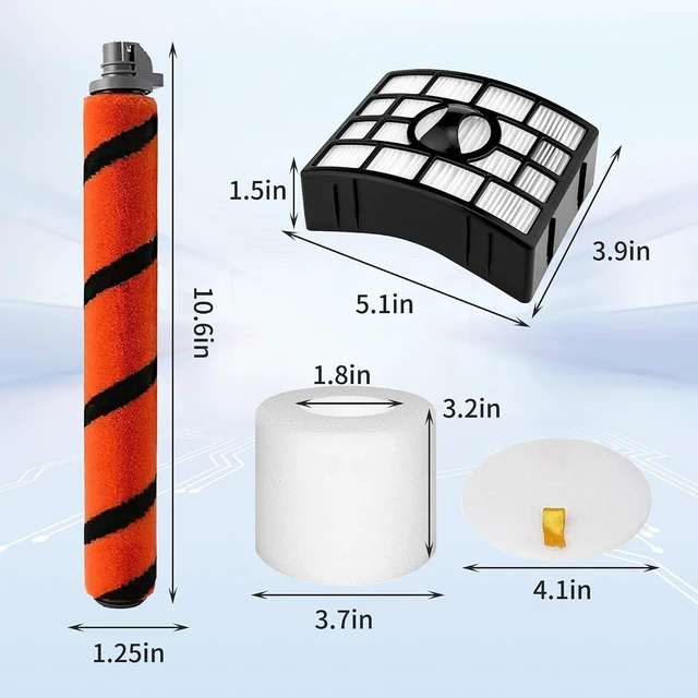 Alt view image 4 of 6 - Replacement Brush Roll Filters Compatible with Shark Apex DuoClean AZ1000 AZ1002 AZ1003BRN AX950 AX951 AX952 NV830 NV831 NV835 ZU881 ZU885 Vacuum,Part # 1173FT950,XFF650 and XHF650