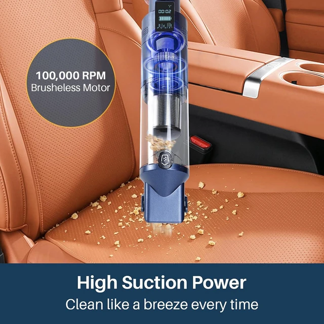 Alt view image 7 of 7 - Handheld Vacuum Cordless for Car Detailing, Home, Office