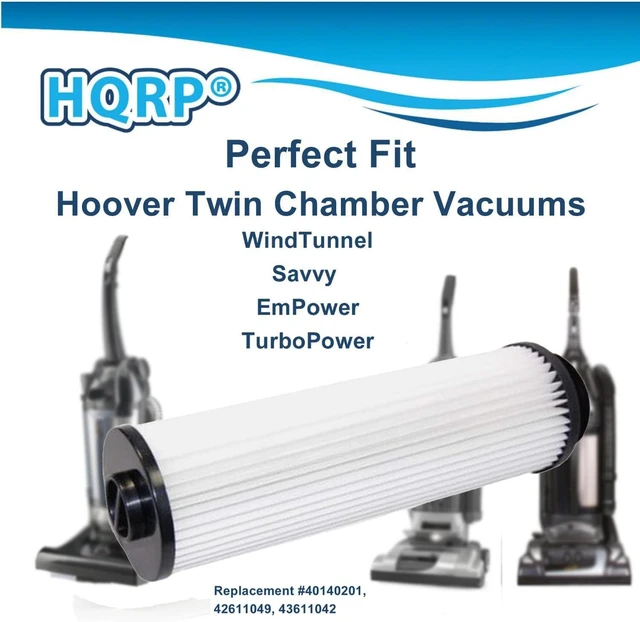 Alt view image 3 of 7 - HQRP 2-Pack HEPA Filter compatible with Hoover Windtunnel, EmPower, TurboPower 4900, 4600, Savvy TurboPOWER 7300, 7400 Bagless Combo Upright Vacuum; part 40140201, 42611049, 43611042 Replacement