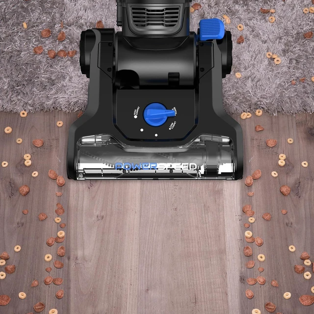 Alt view image 3 of 7 - Eureka PowerSpeed Lightweight Upright Vacuum Cleaner for Carpet and Hard Floor, Powerful Bagless Upright Vacuum Cleaner for Home Pets, NEU181A, Blue