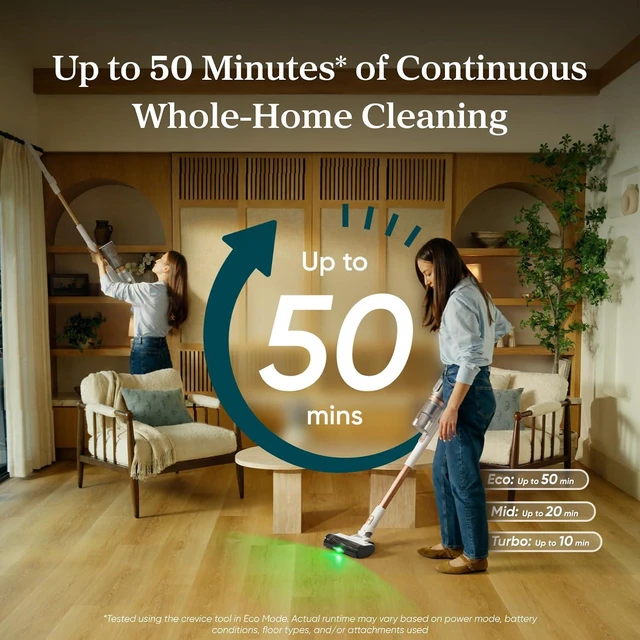 Alt view image 4 of 7 - Levoit VortexIQ® Cordless Vacuum Cleaner for Pet Hair, 50-Min Runtime