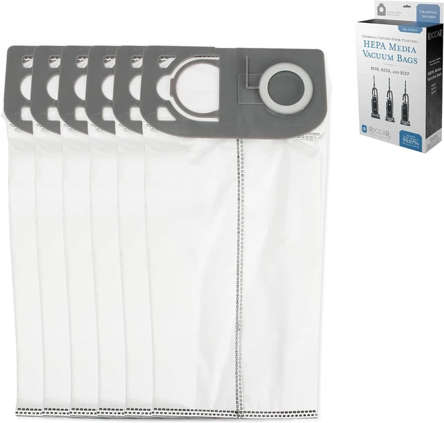 Main image of Riccar R25 Series HEPA Vacuum Cleaner Bags, Charcoal-Infused Gray, Six Bags Included, R25HC-6