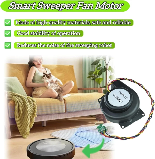 Alt view image 4 of 7 - Upgrade Vacuum Cleaner Engine Ventilation Motor Fan Compatible with iRobot Roomba i1 i2 i3 i4 i5 i6 i7 i8 i9 J8 J9 Sweeper Fan Module, Smart Sweeper Fan Vacuum Motor Replacement Accessories