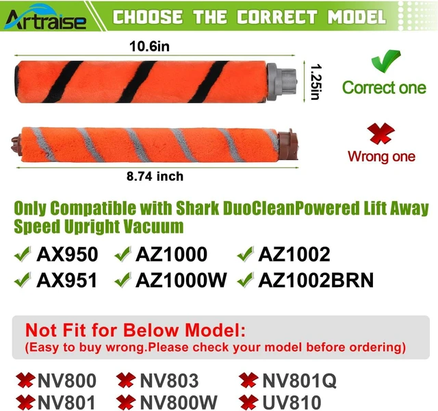 Alt view image 2 of 7 - Artriase AX950 Filter Replacement Brush Roller for Shark APEX Duo Clean