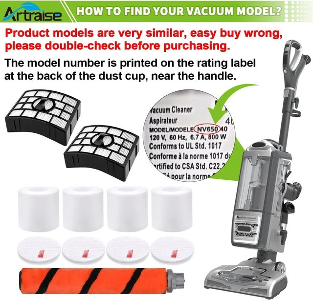 Alt view image 3 of 7 - Artriase AX950 Filter Replacement Brush Roller for Shark APEX Duo Clean