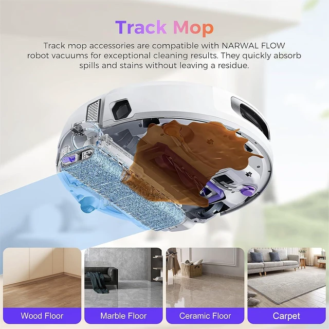 Alt view image 5 of 7 - 16 Pcs Accessories kit for NARWAL FLOW Robot Vacuum