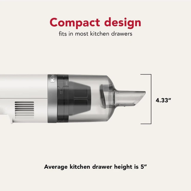 Alt view image 6 of 6 - KitchenAid Go Cordless Kitchen Vacuum, Battery Included, KKVR121