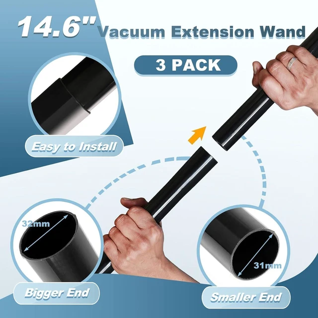 Alt view image 4 of 7 - 12 Pcs Universal Vacuum Attachment Kit, Vacuum Hose Adapter, 1-1/4" Vacuum Cleaners Accessories with Horse Hair Brush Extension Wand Wheeled Floor Brush Flexible Crevice Tool