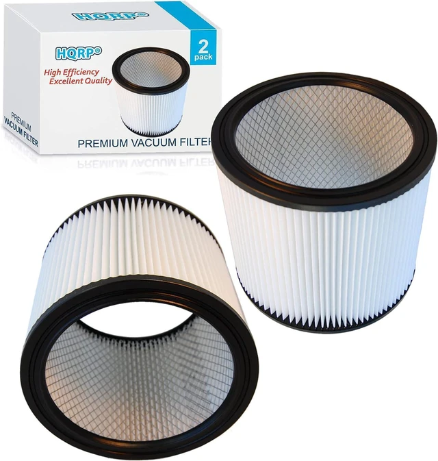 Main image of HQRP Cartridge Filter 2-Pack compatible with Shop-Vac 90340 Vacuum Cleaner