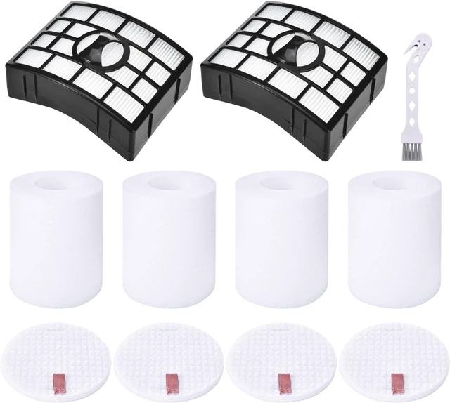 Main image of Leadaybetter 2 HEPA + 4 Foam & Felt Filters for Shark Rotator Powered Lift-Away XL Capacity NV755, UV795 Vacuum Cleaner, Compare to Part # XFF750 & XHF650 Replacement