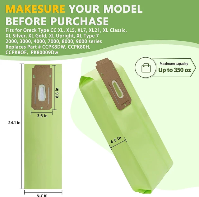 Alt view image 4 of 7 - Type CC Vacuum Bags Replacement for Oreck Commercial XL Upright Vacuum
