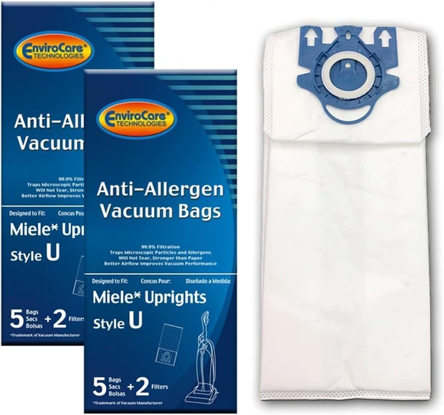 Main image of EnviroCare Replacement Allergen Vacuum Bags for Miele Upright Style U 10 bags and 4 Filters