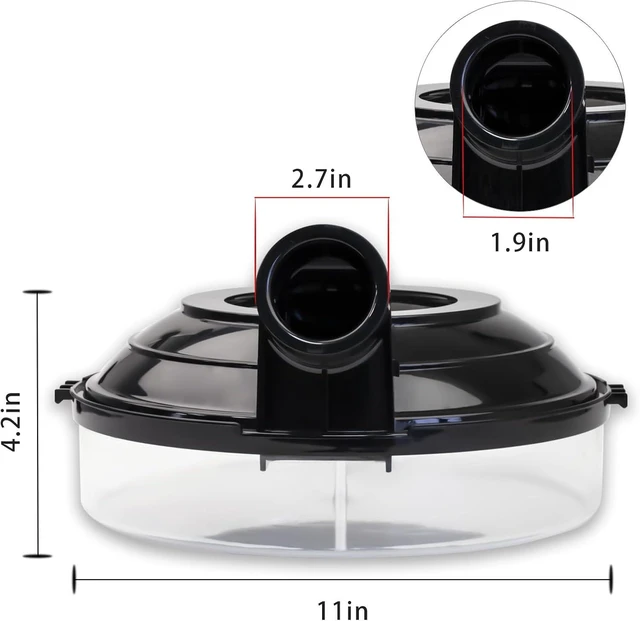 Alt view image 2 of 7 - 2 Quart Water Pan (Basin) Compatible with Rainbow Vacuum Cleaner, Replacement for RAINBOW Genuine 2 Quart Water Pan (Basin), Fits Models SE, D4, and D3