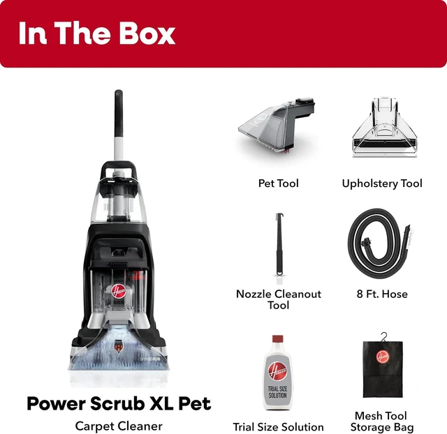 Alt view image 7 of 7 - Hoover PowerScrub XL Pet Carpet Cleaner Machine for Carpet and Upholstery