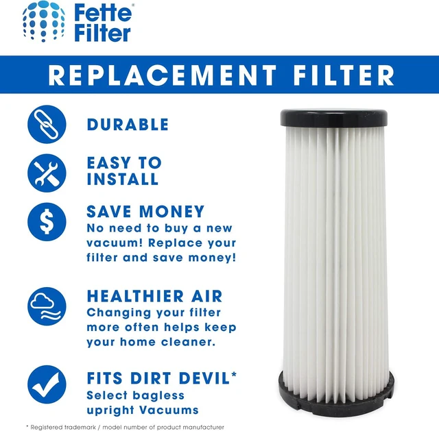 Alt view image 3 of 6 - Fette Filter - Vacuum HEPA Filter Compatible with Dirt Devil F1 (F-1) Compare to Part # 3JC0280000, 3-JC0280-000 & 2JC0280000, 2-JC0280-000 (Pack of 3)