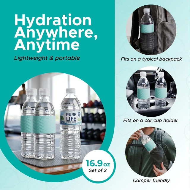 Alt view image 2 of 7 - Copco Hydra Water Bottle, 16.9 Oz - Robins Egg, Set of 2