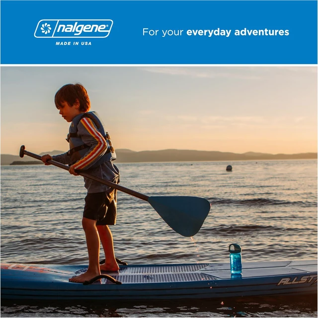 Alt view image 6 of 6 - Nalgene Kids' 12 oz On The Fly Lock-Top Water Bottle, Gray Astronaut