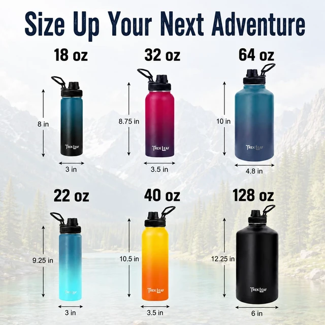 Alt view image 7 of 7 - Travel Water Bottle with 3 Lids (Spout, Straw, Flip) Leak Proof, Quality, Vacuum Insulated, Stainless Steel (Rose Gold, 22 oz)