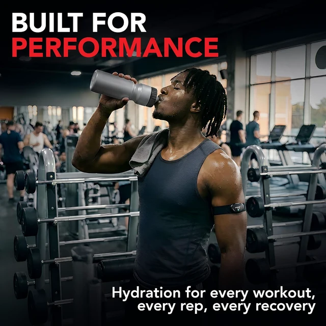 Alt view image 5 of 7 - 50 Strong | Bulk Water Bottles, 24-Pack, 22 oz, Sports Squeeze, Silver