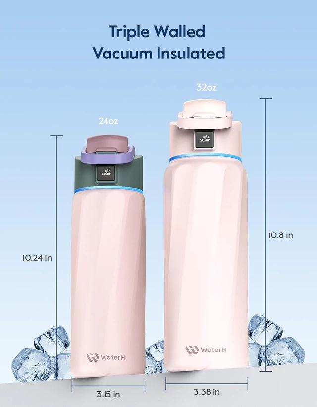 Alt view image 4 of 7 - WaterH BOOST Smart Water Bottle Tracker with Reminder to Drink Water, 24oz