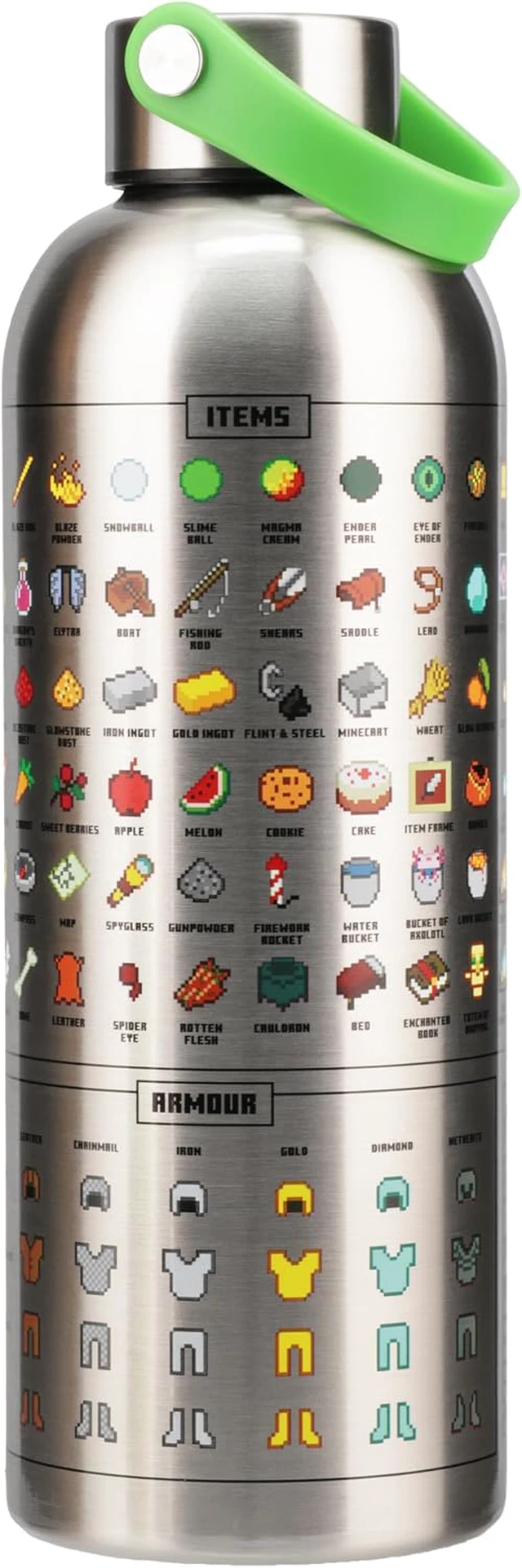 Alt view image 6 of 7 - Paladone Minecraft Metal Water Bottle | Officially Licensed Gaming Merchandise