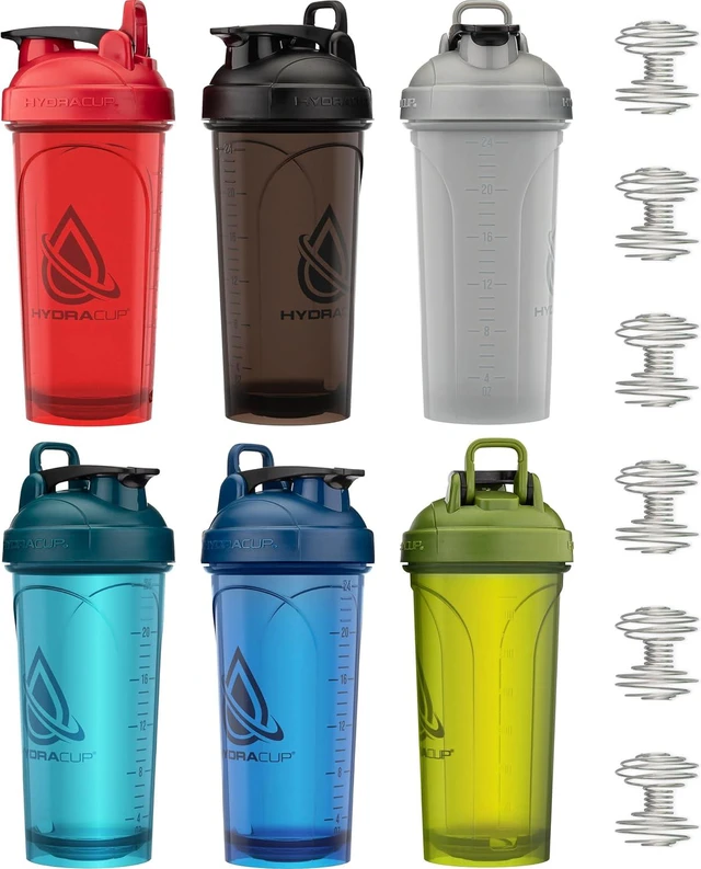 Main image of Hydra Cup 6 Pack 28oz Protein Shaker Bottles with Patented Carry Handle