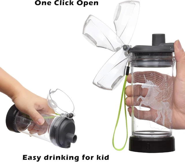 Alt view image 7 of 7 - Lightzz Kids Water Bottle with 3D Glowing Hockey LED Light - 14 OZ Tritan BPA Free - Creative Ideal Travel Cup Gift for School Kid Boy Child Holiday Camping