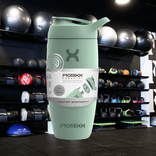 Alt view image 2 of 7 - PROMIXX Pursuit Insulated Steel Shaker Bottle 18oz, Seagrass Green
