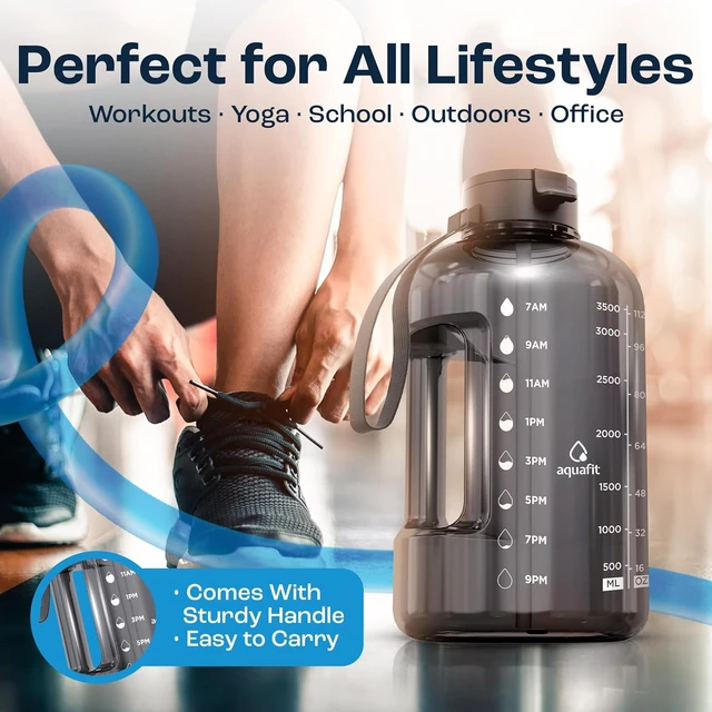 Alt view image 5 of 7 - AQUAFIT 1 Gallon Water Bottle with Time Marker